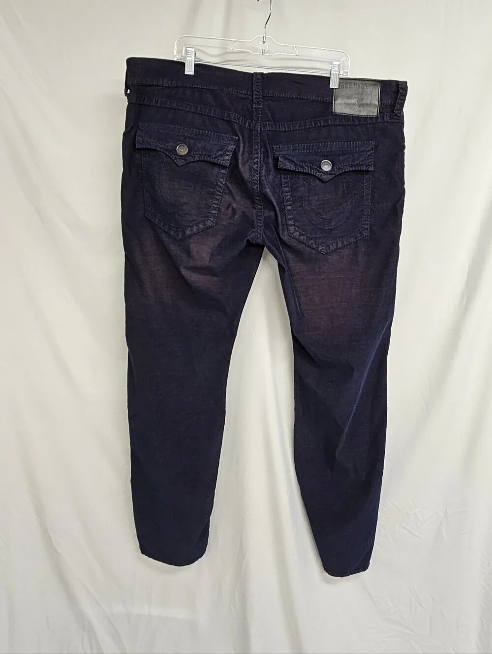 True Religion Men's Geno Relaxed Slim Fit Corduroy Flap Pocket Pants SZ 42 X 34